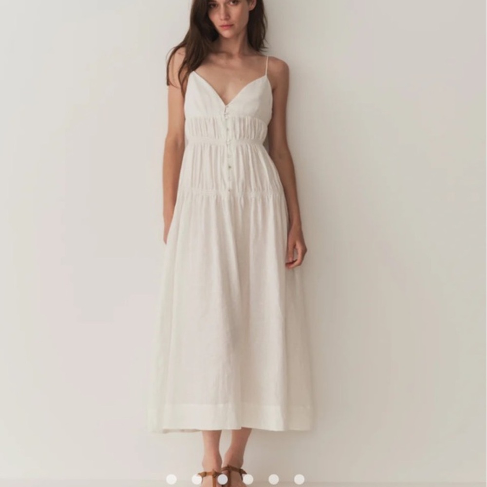 Doen Irina Linen Dress size small in Salt